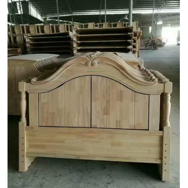 Tall headboard 0/set Walnut painting Rubber Wood Bedroom Furniture set in Pine bedboard