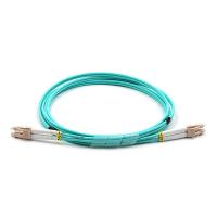 UPC à LC UPC fibre optique câble de patch Duplex blindé OM3 multimode LSZH 3,0 mm Aqua