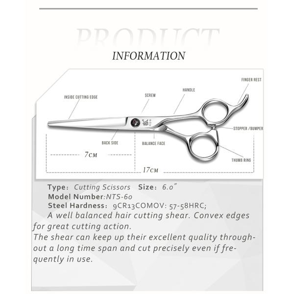 Special Hairdressing Barber Hair Cutting Scissors Stainless Steel Medium Weight