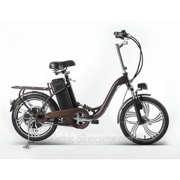 36V 250W Electric Folding City Bike Steel Suspension Frame