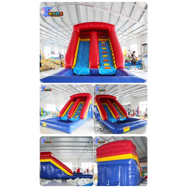 Red Blue 50 Ft Inflatable Water Slide Bouncy Castle Swimming Pool Personalised