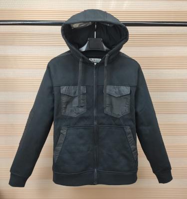 M - 5xl Full Zipper Mens Fleece Coat Jacket 2 Cheast Pockets With Fleece Hoody
