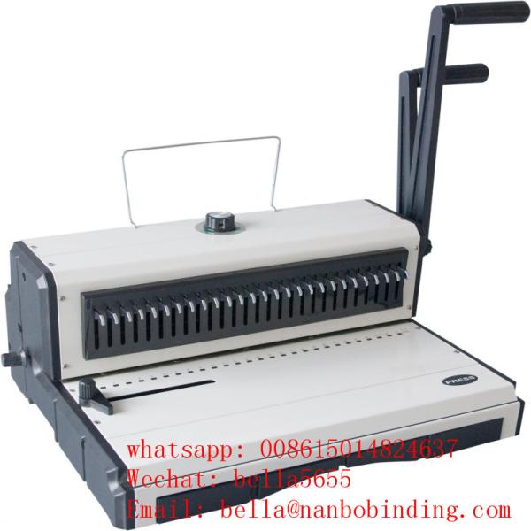 Office 120 Sheets Wire O Binding Machine SGS with 8.47mm pitch