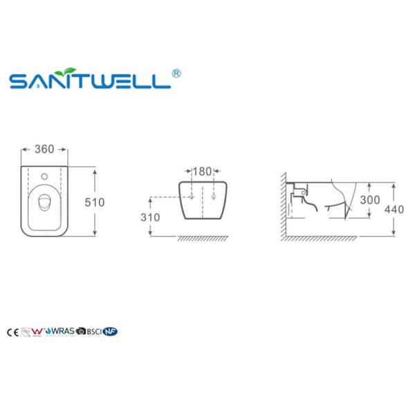 Ванной комнаты、 изделий биде ванной комнаты женщин биде 510*360*300мм санитарной керамическое