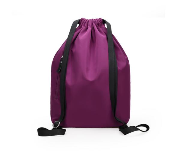 Sports Pull String Backpack , Durable Simple Style Athletic Drawstring Bag