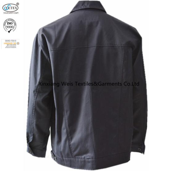 Black Fr Rated Jackets Shirt Anti Static Acid Alkali Resistant Oil Gas Working