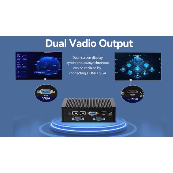 Intel N5100 DDR4 16G Industrial Mini PC Linux Dual LAN 4COM For KIOSK Digital Signage