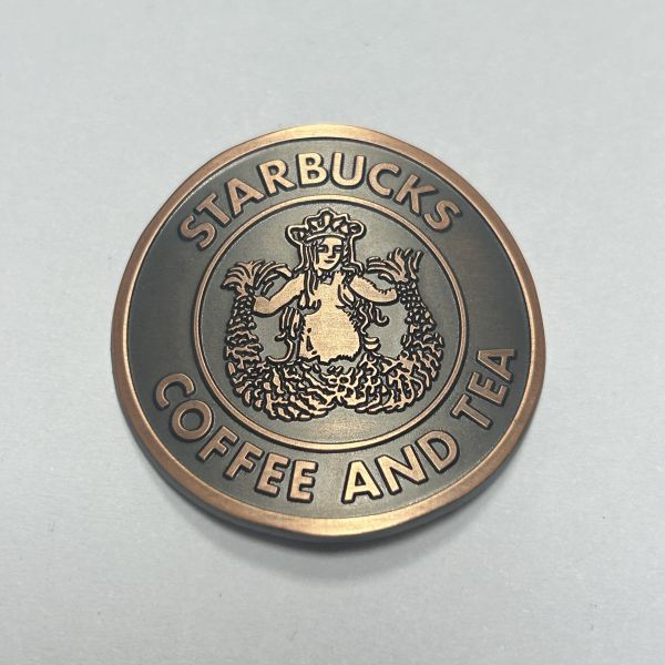 Starbucks Siren Vintage Metal badge, Retro