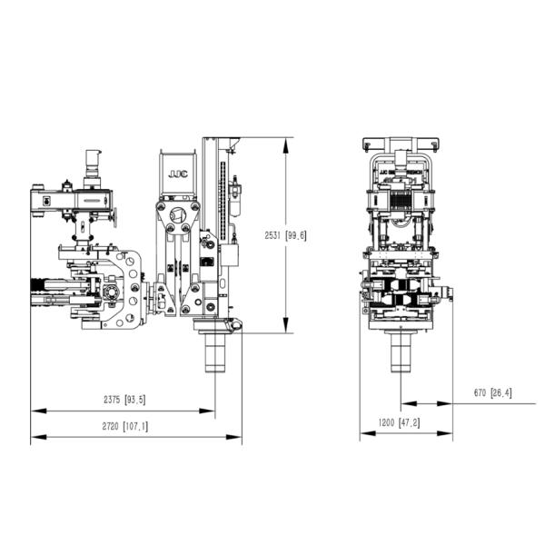 Accionamiento hidráulico Pozo de perforación de hierro Roughneck Pozo ultra profundo llave inglesa inteligente control remoto