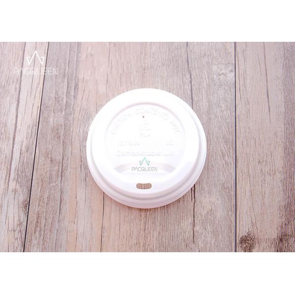Natural Textured Disposable Coffee Lids , Biodegradable Bagasse Lids