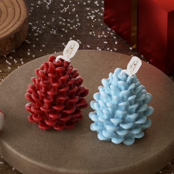 DIY Pinecone Candle Silicone Mold Christmas Tree Pendant Dropping Glue Nightlight Decoration Aromatherapy Gypsum Ornament Cross border
