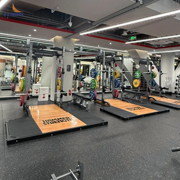 Colorful Customizable Shock Absorber Rubber Floor Roll Safety Mat Gym Carpet Fitness Floor