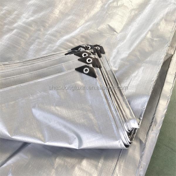 Folha de lonas de PE de tecelagem de HDPE laminada de LDPE para cobertura de barracas e camiões à prova d'água