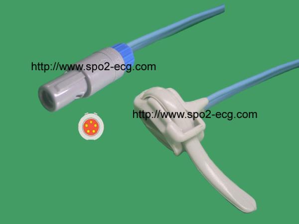 GoldWay Adult Finger Clip Oxygen Sensor Redel 7 / 5 Pin 3.0 Meter Length