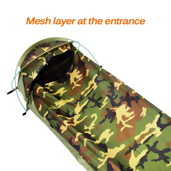 Waterproof Coating New One Person Waterproof Camouflage Hunting Camping Bivy Tent