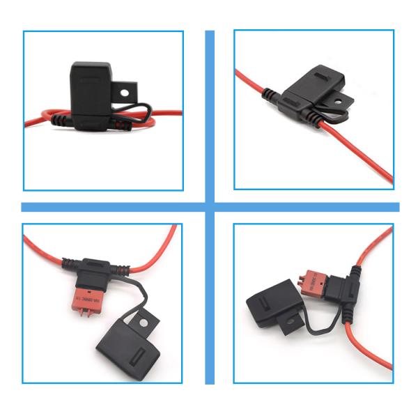 E39 E38 E37 Circuit Breaker Resettable Fuse Holder Splash Proof Auto Inline Fuse Holder 12AWG For ATY ATO ATC Auto Fuses