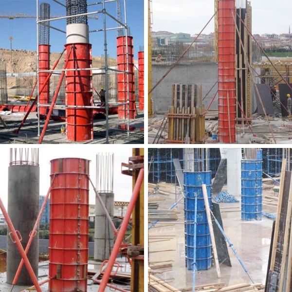 Reusable 300 Times High Corrosion Resistance Round Column Steel Formwork with Customizable Diameter for Concrete Construction