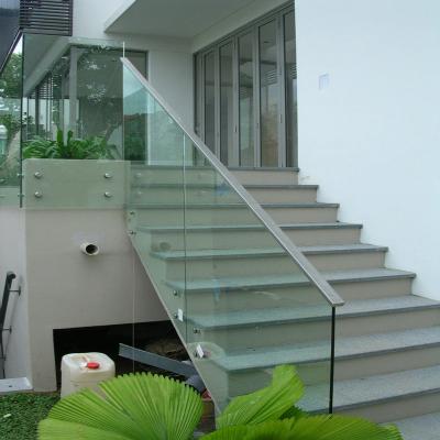 Maison Villa Décoration Système de garde-corps en verre en aluminium Balustrade Escalier Rail personnalisé