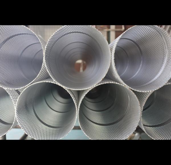 Round Perforated Exhaust Tubing , High Strength Perforated Stainless Steel Cylinder