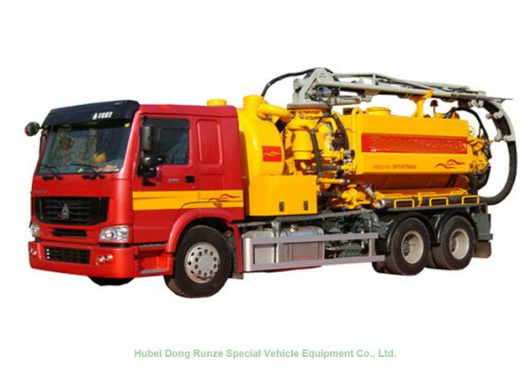 Industrial 16 Cbm Combination Jetting Vacuum Truck / Sewer Cleaning Vehicles