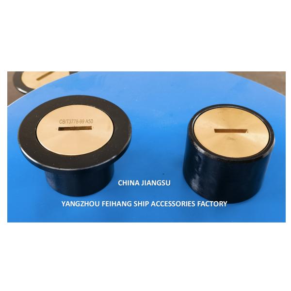 Durable Sounding Pipe Head A50 CB/T3778 with 76mm Outside Diameter and Copper Lid Carbon Steel Body