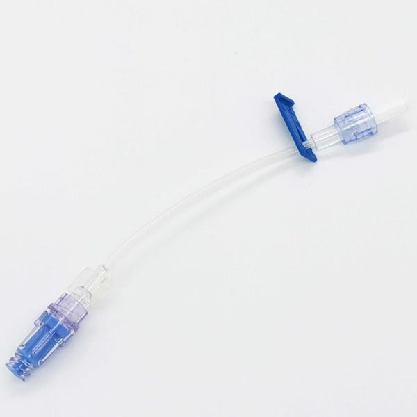 Anesthesiology iV ICU Medical Needle Free Connector With Single Channel Extension Tube