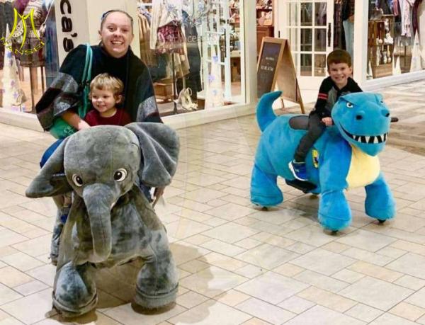Hansel hot selling walking plush battery electric animal carts for kids