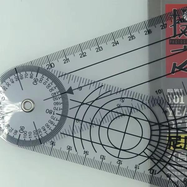 7inch Spinals Goniometer Protractors 180 Degree Userful Multi-function Ruler Goniometer Angle For Artists Designers