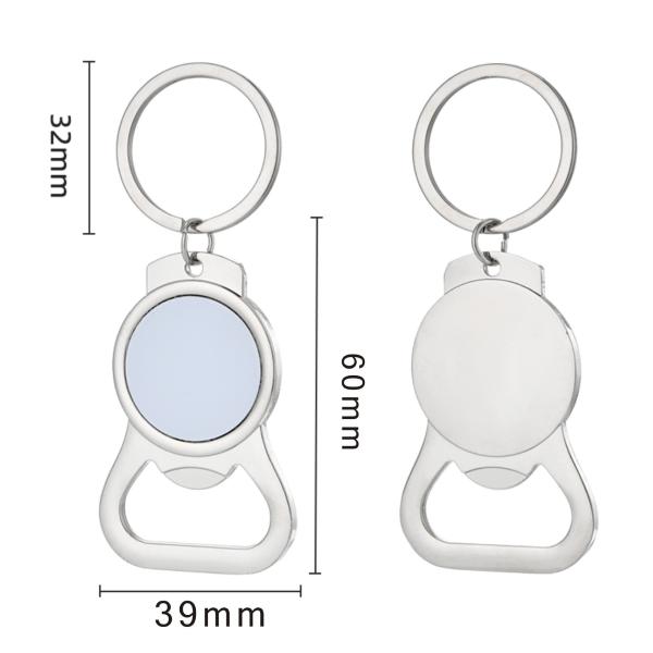 Cadeau de la fête des pères Cadeau promotionnel personnalisé Décapsuleur Porte-clés Sublimation Décapsuleur Porte-clés vierge