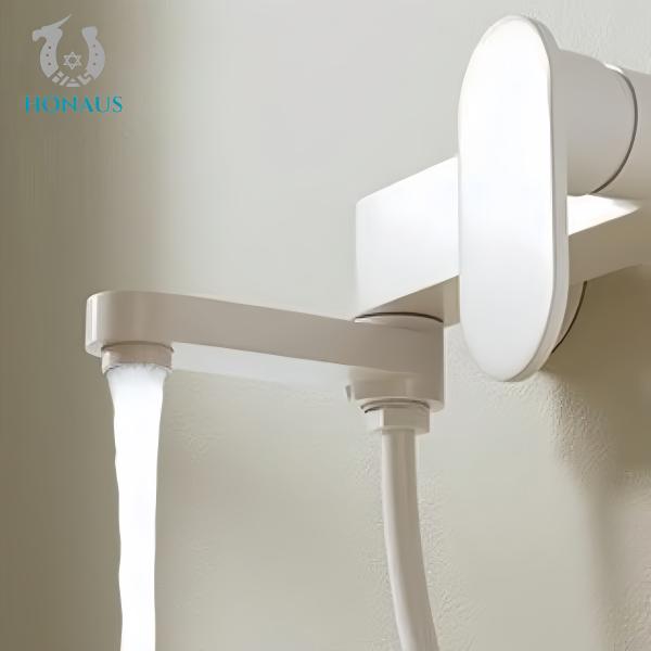 Cream Style Exposed Valve Showers Two Outlets Brass Body for Apartment