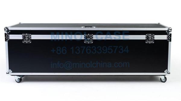 Aluminum Fireproof Plywood Utility Flight Case With Wheels Latches Road