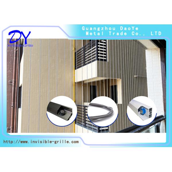 Modern Easy Cleaning Balcony Invisible Grille Nylon Coated Cable