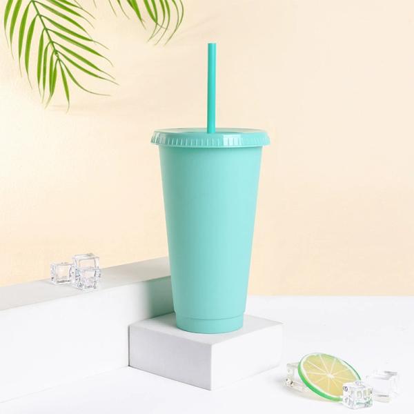 New Export Straw Cups Large-capacity Frosted Texture Drinking Cups Tea Bar And Catering Supply Portable Cups Factory Wholesale