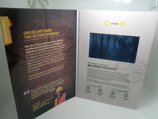 Full Color Printing Video In Print Brochure , 128MB - 8GB Digital Video Brochure