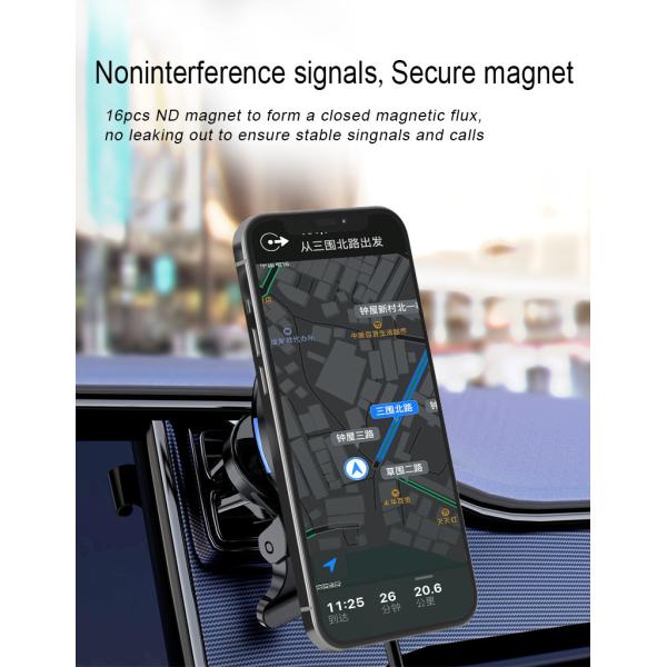 Magnetic 15W 5W Car Mount Wireless Charger Air Vent For IPhone 12