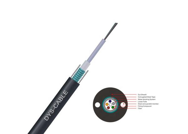 4,6,8,12 Core Center Loose Tube Duct GYXTW Outdoor Fiber Optic Cable
