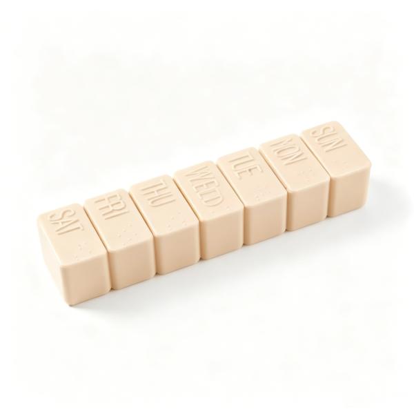 Weekly Pill Organizer,Extra Large 7 Days Cute Pill Cases Travel Daily Pill Box for Vitamin Medicine Fish Oil, Calcium Tablets Supplements