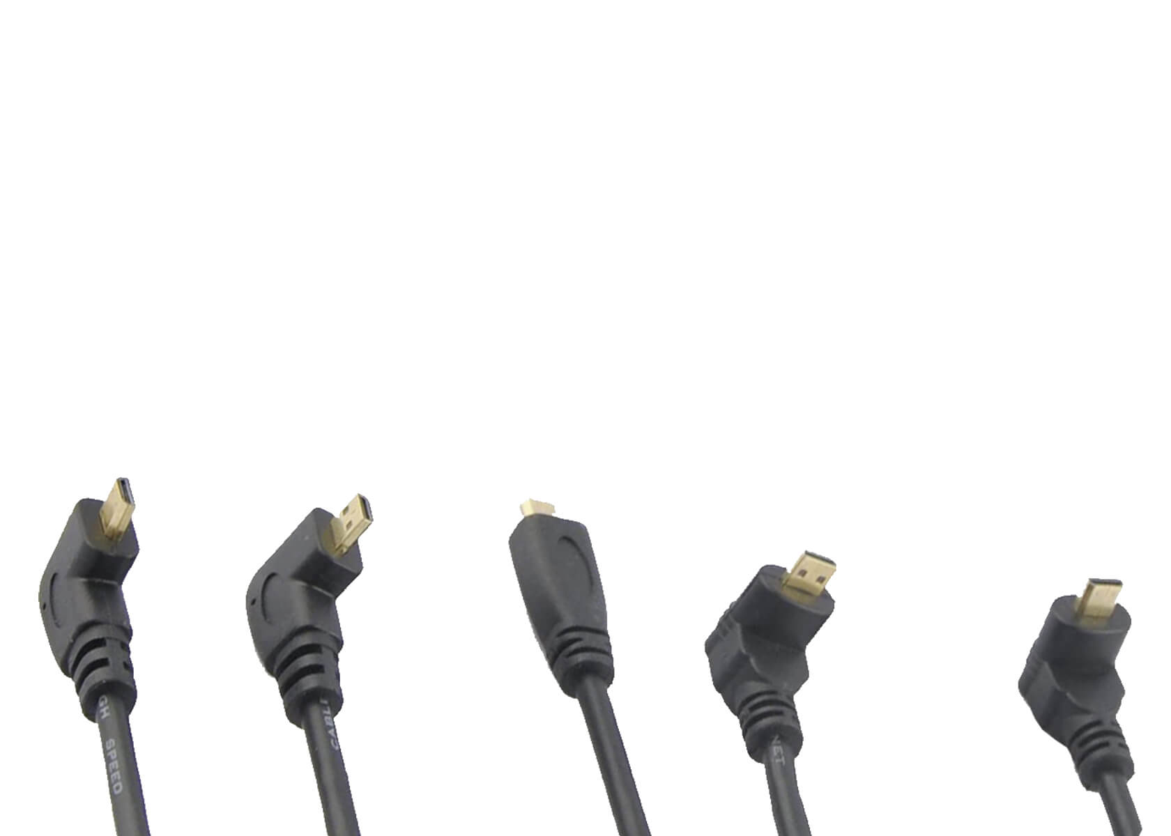 Двинутый под углом микро- мужчина HDMI к направлениям Up-Down-Left-Right+1pcs соединителя 4 переходника кабеля HDMI женским прямо