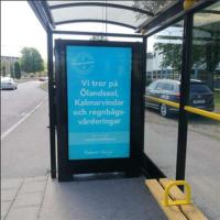 Signage digital exterior de alta qualidade da polegada ip65 da venda direta da fábrica 75 para o abrigo de ônibus