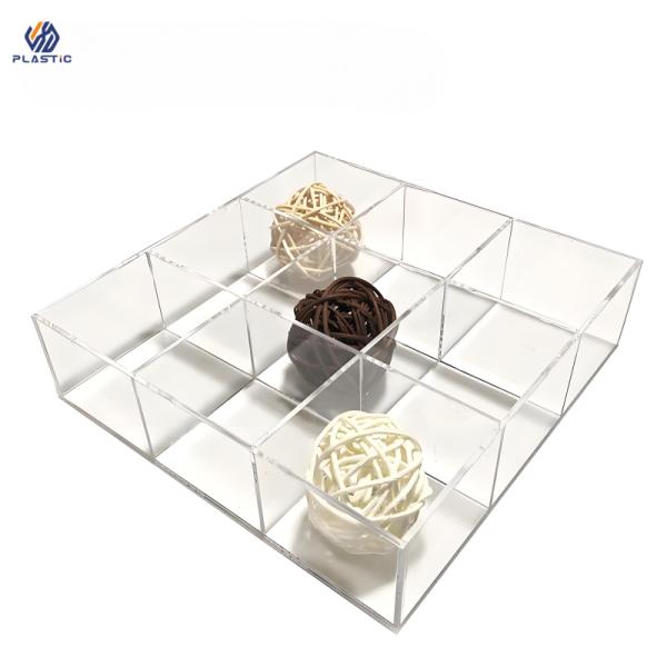 Caja de almacenamiento acrílica hecha a mano, acumulable Contenedores de almacenamiento de plástico acrílico que ahorran espacio