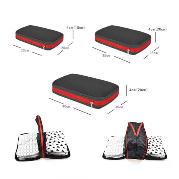 500g Pink Travel Luggage Organizer 6 Pieces 8 Piece 3 Piece Expandable Packing Cube Set