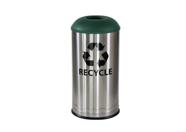 Custom Design Stainless Steel Building Products / Stainless Steel Rubbish Bin For Park