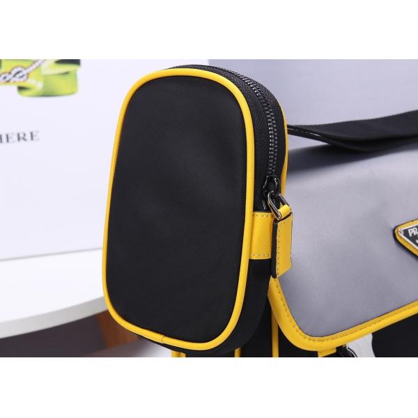 Men 26cm Luxury Cross Body Bag , Adjustable Strap Leather Message Bag