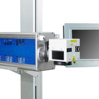 EZCADの紫外線飛行レーザーの印機械日付のバー コードのQrコード彫版機械