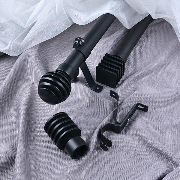 28mm diameter metal curtain rods with black color for living room