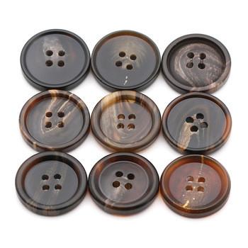 Black Natural Horn Shaped Buttons Coats Down Jackets Clothing Accessories