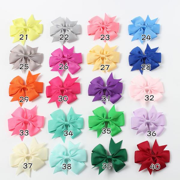 Ribbon Hair Bow Accessories 8cm Solid Color Grosgrain Fabric for Girls' Hair Band Bow