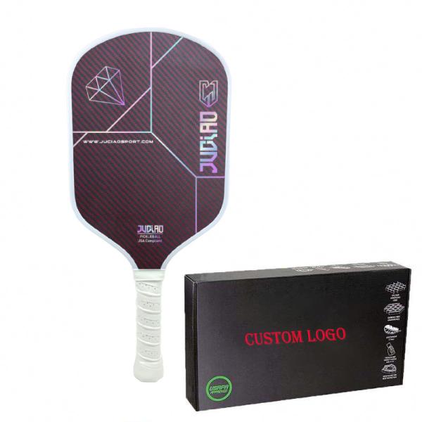3K Carbon Fiber Pickleball Paddles for Kids 418cm Length Cold Cut Molded 1 Racket 1 Ball