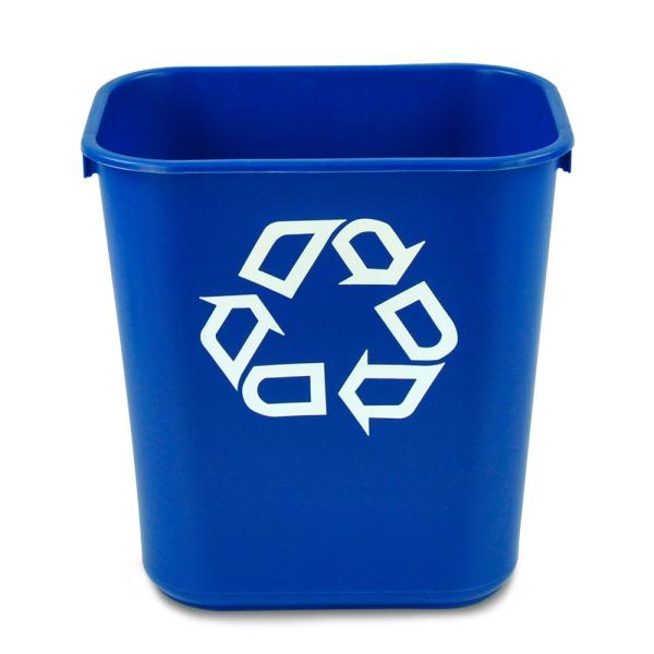 15L Lidless Small Plastic Trash Can For Office Household Recycle Garbage Can