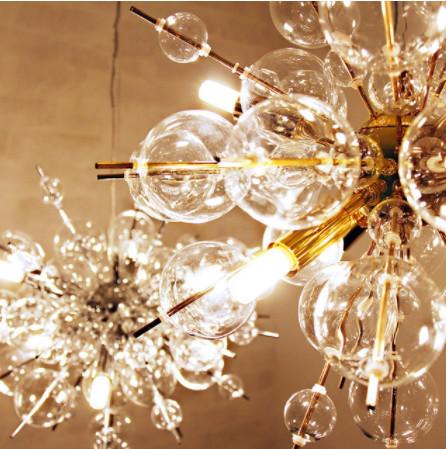 Nordic Led Home Decoration Chandelier Modern Sea Urchin Dandelion Glass Ball Pendant Lamp(WH-GP-180)